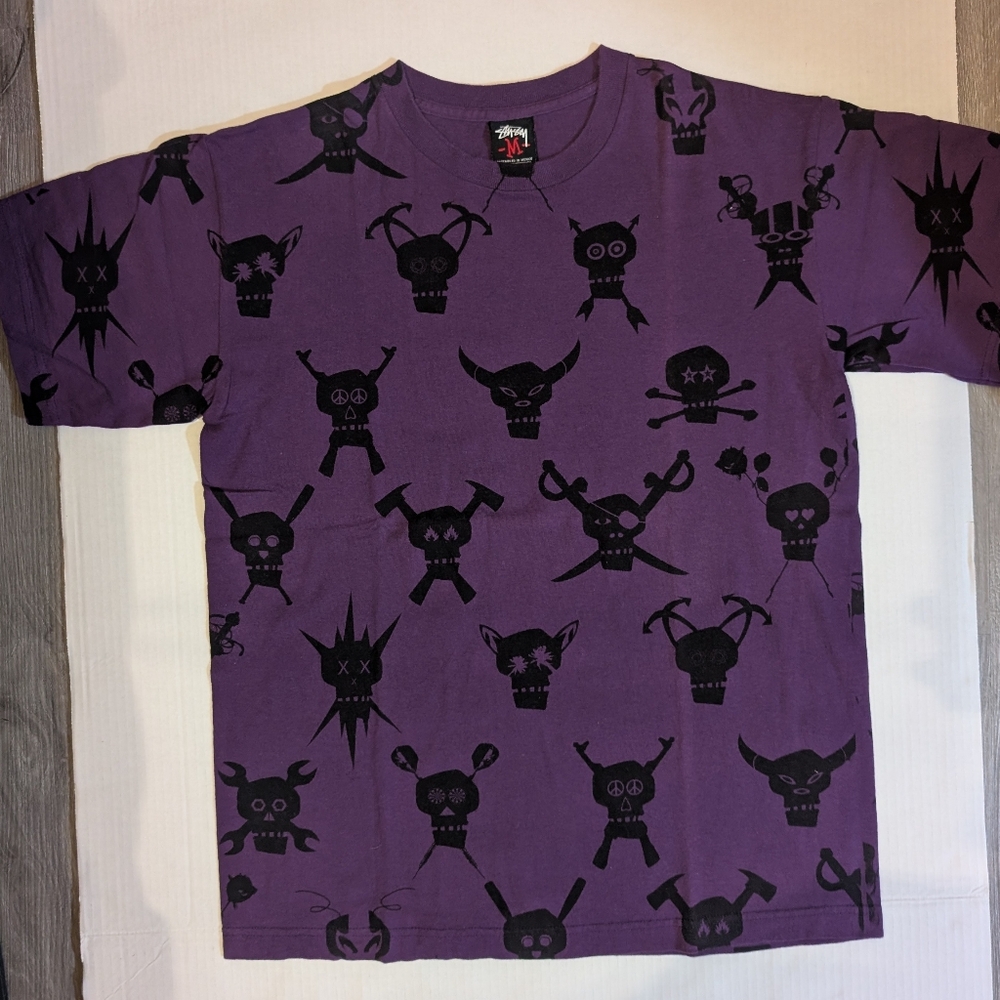 Stüssy x Futura Skullacon Repeat t shirt Medium purple
